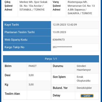 Sürat Kargo Kargo Alıcıya Ulaşmadı 10 Gündür Kargo Şubede Görünüyor