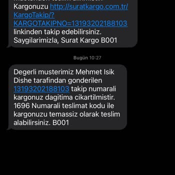 Sürat Kargo Kargo Teslimatı Gününde Gelmiyor Telefonlar Açılmıyor Şubede