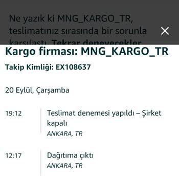 MNG Kargo Pişmanlıktır! Kargom 3 Gündür Teslim Edilmiyor.