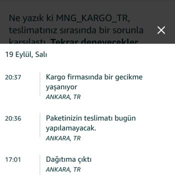 MNG Kargo Pişmanlıktır! Kargom 3 Gündür Teslim Edilmiyor.