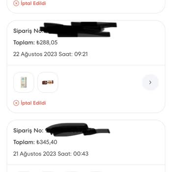 A101 Kapıda Uygulamasında Siparişim İptal Ediliyor