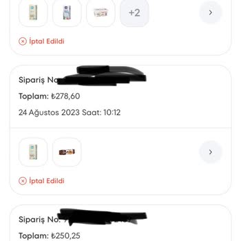 A101 Kapıda Uygulamasında Siparişim İptal Ediliyor