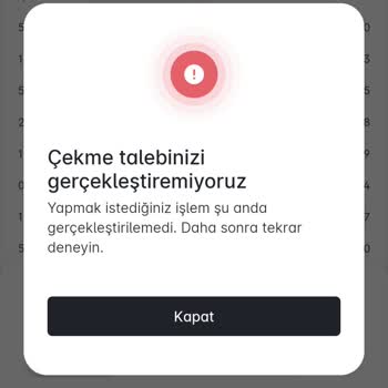 Paribu Çekme Hatası İşleminizi Şu An Gerçekleştiremiyoruz