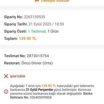 Trendyol Yemek İlk Siparişe İndirim Yalanı
