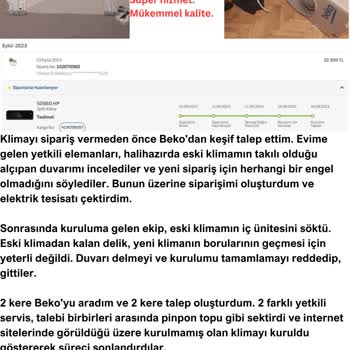 Beko Klima Montajı Yapılmıyor!