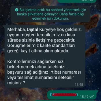 Dijital Kurye Teknoloji Hizmetleri A. Ş. Evraklarımı Teslim Etmiyor