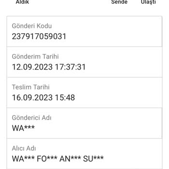 Watsons Ürünüm Teslim Edilmedi