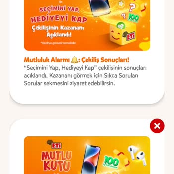Eti Gıda Çekiliş Sonucunu Bulamadım
