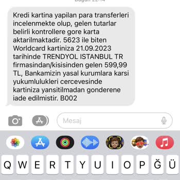 Yapı Kredi İade Paramı Karta Yatırmıyor