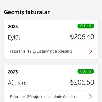 Vodafone Fahiş Fatura Bedeli Tarife İçeriğindeki Paketin Verilmemesi