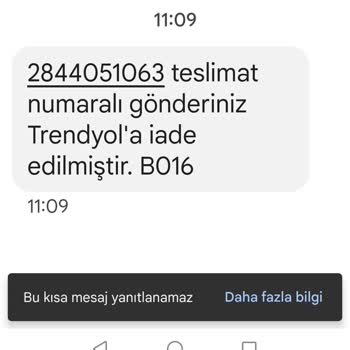 Trendyol Siparişimi Bilgim Ve Onayım Dışında İade Etmiştir.
