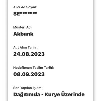 AGT Kurye (aynigunteslim.com) Akbank Kartım AGT Kargoya Teslim Edilmesine Rağmen 3 Haftada Hala Teslim Edilmedi