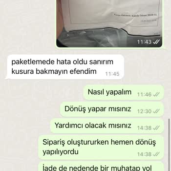 Bukonsept.com Yanlış Ürün Gönderimi