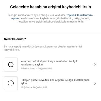Instagram Yorumum Kaldırıldı