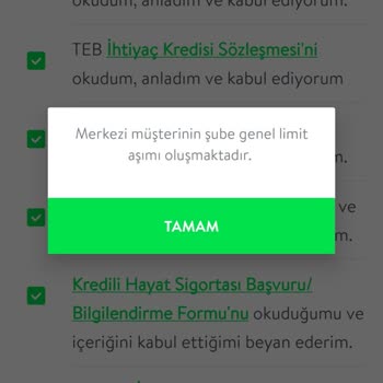 CepteTeb İhtiyaç Kredisi Hesabıma Aktarma Problemi