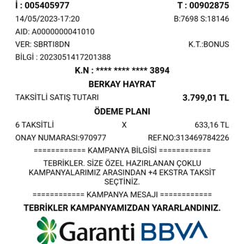 Vatan Bilgisayar Sebebi Belli Olmayan Taksitli Ödeme