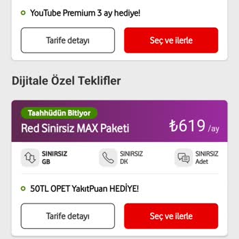 Vodafone Tarife Değişikliği Hakkında