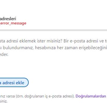 Linkedin E Posta Eklenmiyor