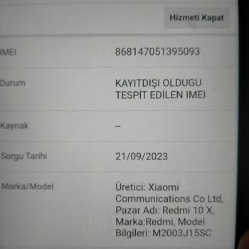 Xiaomi Imeı Kayıtsız Cep Telefonu