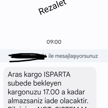 Aras Kargo'nun Kalitesiz Hizmeti