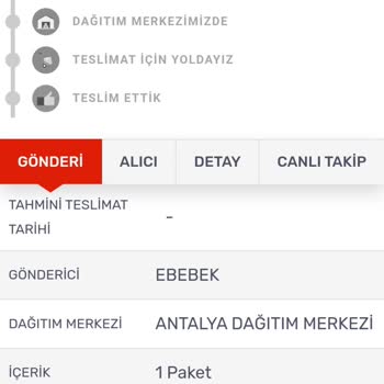 Ebebek Ürünleri Kargoya Verilmiyor