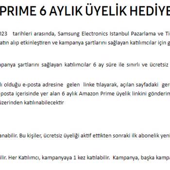 Amazon Prime Kodu Kampanyası Diye Geçersiz Mail İletişimi