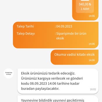 Trendyol Eksik Ürünüm Tamamlanmadı