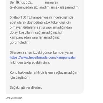 Hepsiburada 5 Kitap 150 TL Kampanya Sorunsalı