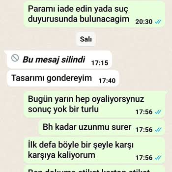 Arıcan Ambalaj Parayı Aldı Ürünleri Yapmıyor Parayı İade Etmiyor