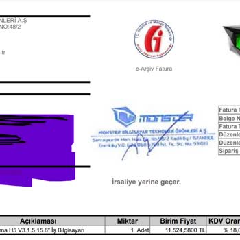 Monster Notebook Huma H5 V3.1.5 Ekran Çerçevesi Ayrılması