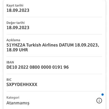 THY Paramın Hesabıma Yatmaması