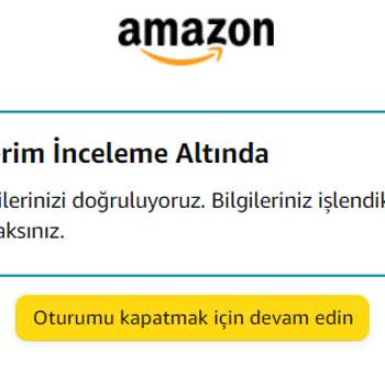 Amazon İçerisinde Bakiye Bulunan Hesabımı Blokladı