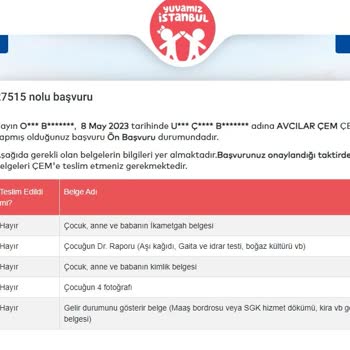 Yuvamız İstanbul Kayıt Süreci Olumsuzluğu