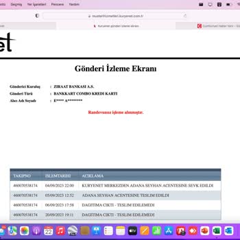 Kuryenet Ziraat Bankası Kartımı Getirmiyor Getirdik Yoktunuz Diyor.