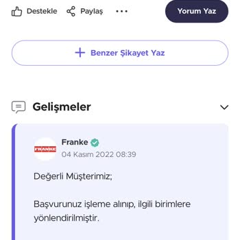 Franke Gold Renkli Musluk Kararması Ve Leke Oluşumu