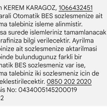 Türkiye Sigorta BES Çıkış İşlemleri Hk.