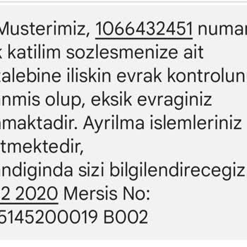 Türkiye Sigorta BES Çıkış İşlemleri Hk.
