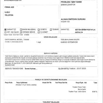 İPhone 11 Şebeke Sorunu Troy Ve Apple Servis Yetkisiz Müdahale