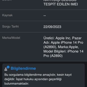 BTK-IMEI (telefonu Kaydettirmeme Rağmen Sistemde Kayıt Dışı Görünüyor)