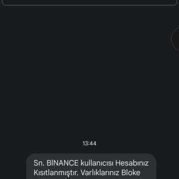 Binance'den Mesaj Geldi