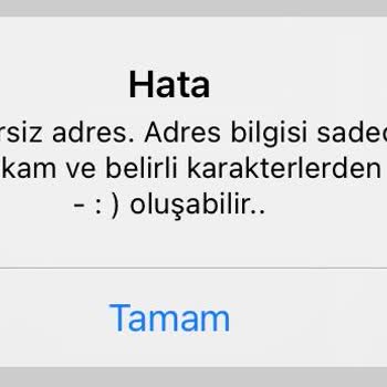 Gratis Sipariş Verememek /Adres Hatası
