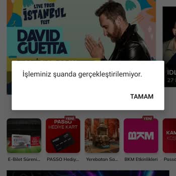 Passolig T. C. Tanımlayamıyorum Ve Her Passoya Girdiğimde Error
