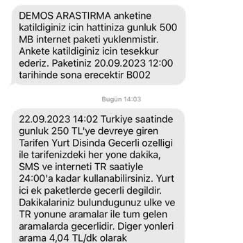 Turkcell, Kullanmadığım Halde Yurt Dışı Paketi Yansıtıyor.