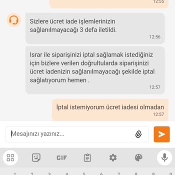 Trendyol Yemek Haksız Yere İptal Edilip Ücret İadesi Olmaması