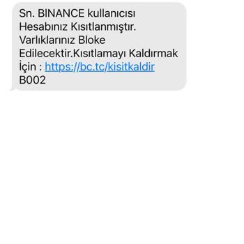 Esmek -Binance Mesajları