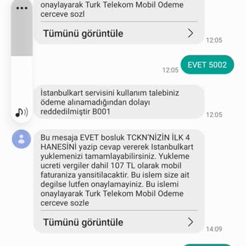 Türk Telekom İstanbul Karta Yükleme Yapamıyorum