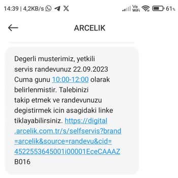 Arçelik Sıfır Klima 1 Haftada Bozuldu Randevu Saatinde Gelinmiyor.