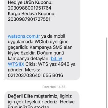 Watsons Doğum Günü Ürünü