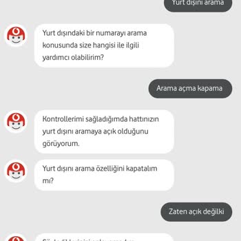 Vodafone Yurt Dışı Kullanım