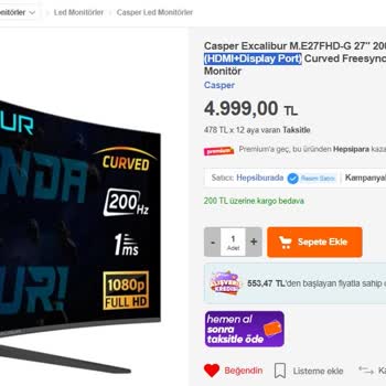 Hepsiburada.com Eksik Aksesuarımı Tedarik Etmiyor